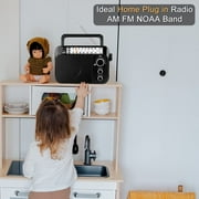 Retekess TR604W AM/FM Electric Radio, Emergency radio with NOAA, Home Use,Camping radio(Black)