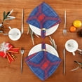 thumbnail image 6 of Iauyy Satin Napkins Set of 4- Red Blue Tartan Pattern DIY Printing Decoration Cloth Napkin- Easy Care for Home/Party, 6 of 8