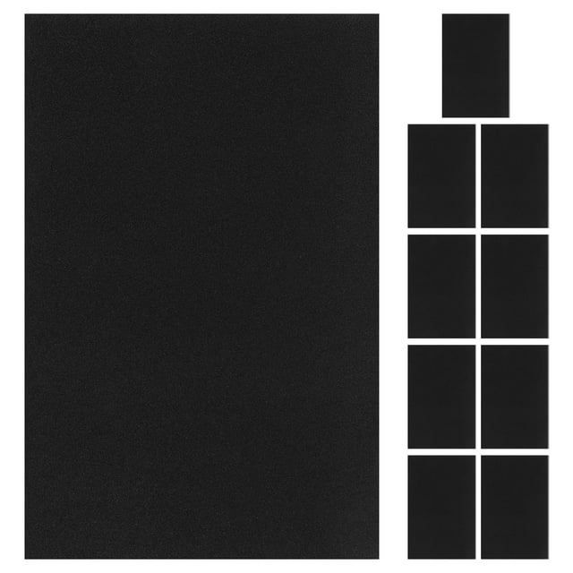 OUNONA 10Pcs Black Sandpaper Sheets for Craft Creative Drawing with Oil Pastels and Graffiti Crayons