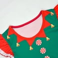 thumbnail image 5 of Girls Christmas Cartoon Dress Flutter Sleeves Skirt Xmas Outfit, 5 of 6