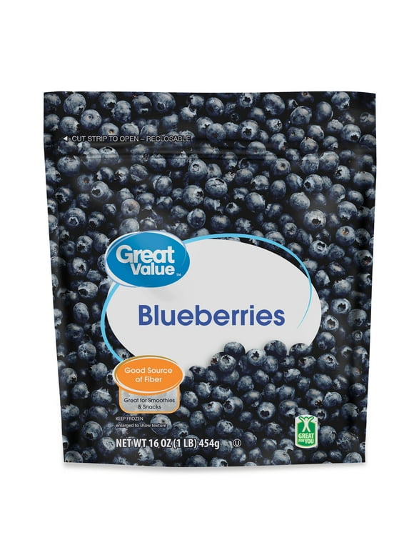 Great Value Blueberries, 16 oz (Frozen)