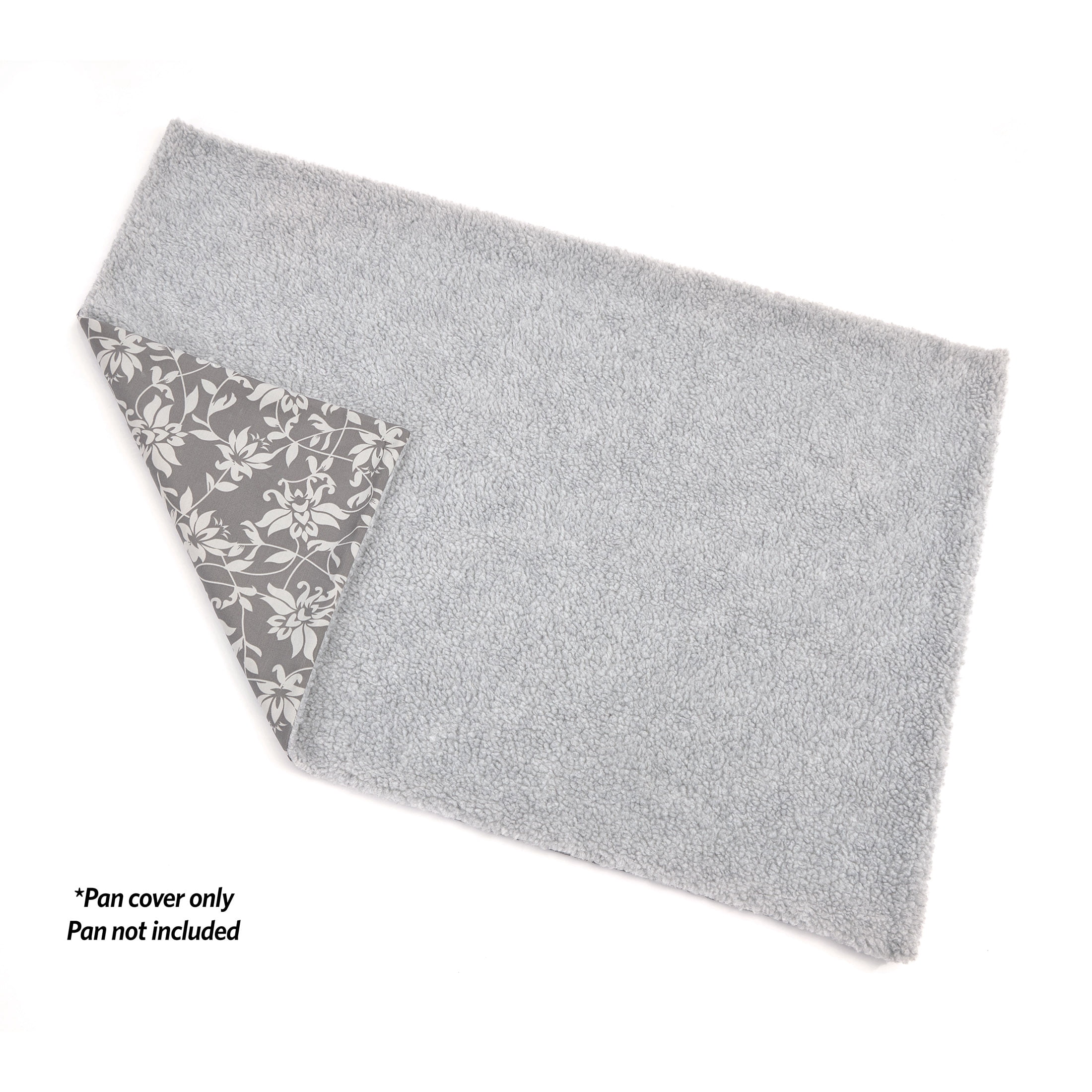 MidWest Homes for Pets QuietTime Reversible Dog Crate Pan Cover, 42 inch, Fleece, Gray Floral