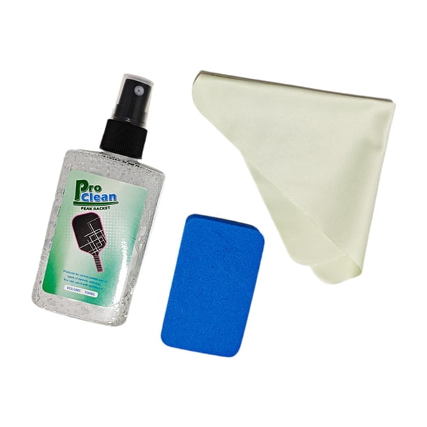 Limpiador de palas de Pickleball 100 ml con esponja de limpieza profesional y práctico Juego de botellas cuadradas