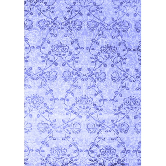 Ahgly Company Machine Washable Indoor Rectangle Abstract Blue Contemporary Area Rugs, 8' x 12'