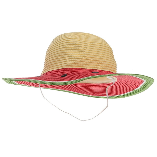 Sombrero de paja de verano para niños, sombrero de playa de ala ancha, sombrero de paja con protección UV para exteriores.