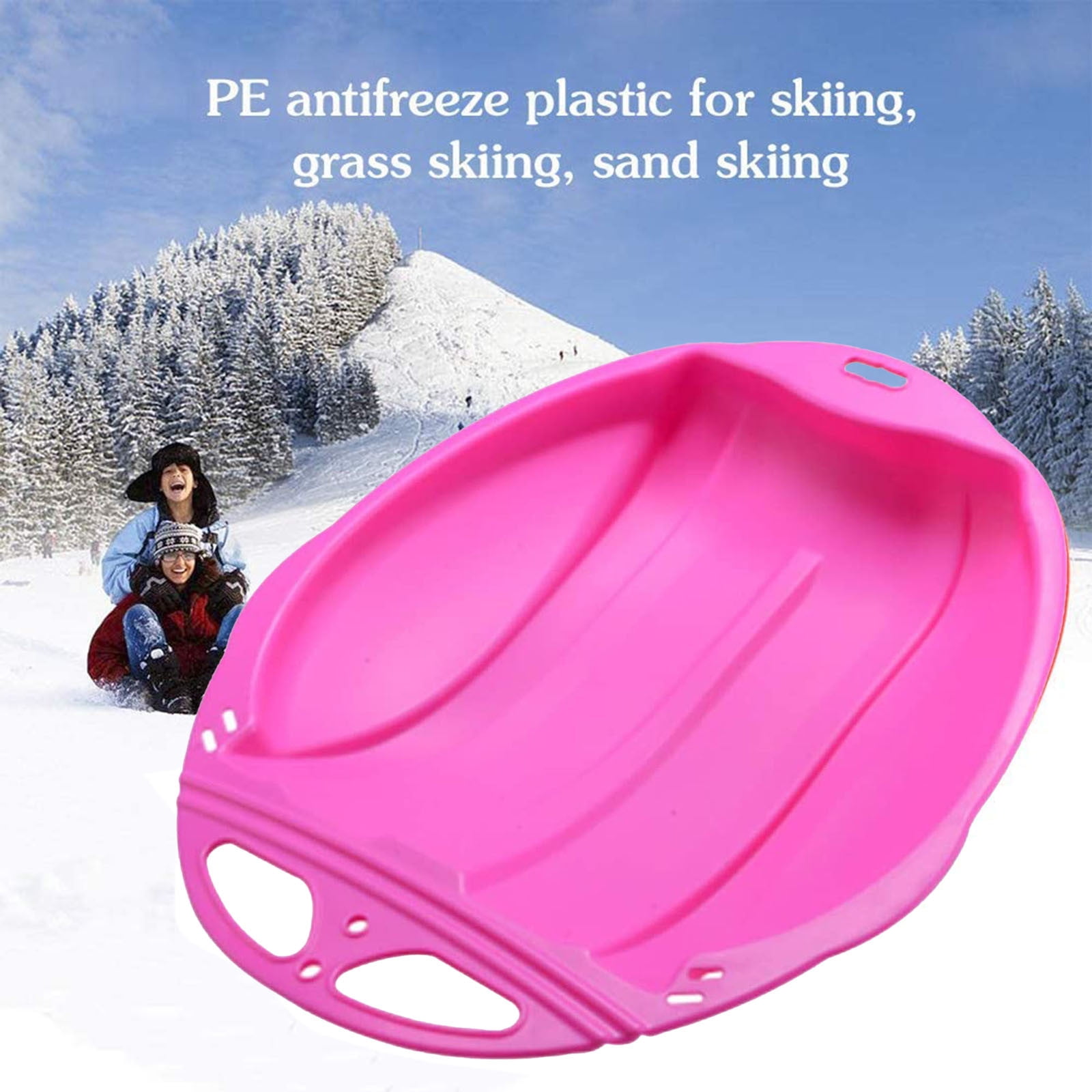Grass Sled Board Cambbiy Portable Snow Sled Board Grass Sand Snow Skating Sledge,for Outdoor Winter Sports Downhill Toboggan Adults Kids Snow Sledge