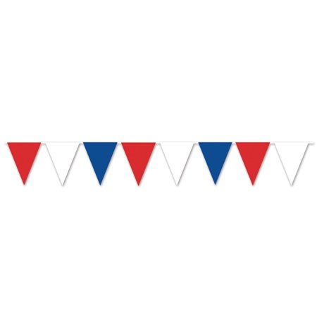 Upc 034689065364 Pack Of 12 Beistle Red White Blue Pennant