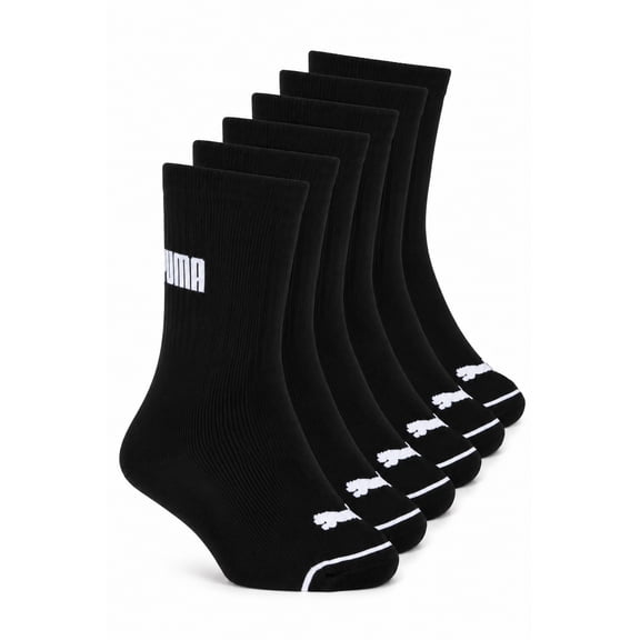 PUMA Men's High Quarter Cushion Socks, 6 Pack (Shoe Size: 8-12 / Sock Size: 10-13)