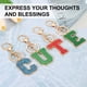 thumbnail image 4 of Llave de letra inicial Uxcell, llaveros de metal A-Z para mujeres o niñas, llaves, bolsos, mochilas, letra M, 4 of 7