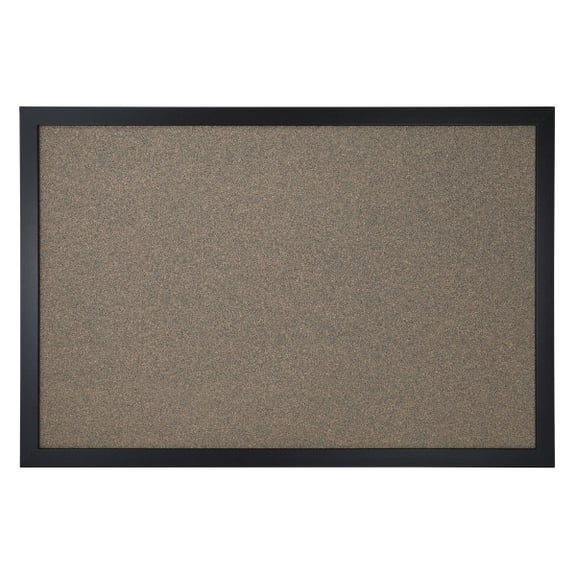 Office Depot® Brand Non-Magnetic Cork Bulletin Board, 18" x 24", Black Finish Frame