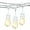 White, variant on Brightech Ambience Pro LED Outdoor String Lights 48 ft, Waterproof Shatterproof 2W Dimmable Edison Bulbs for Patio, Backyard, Porch, 2700K Soft White, White Cord