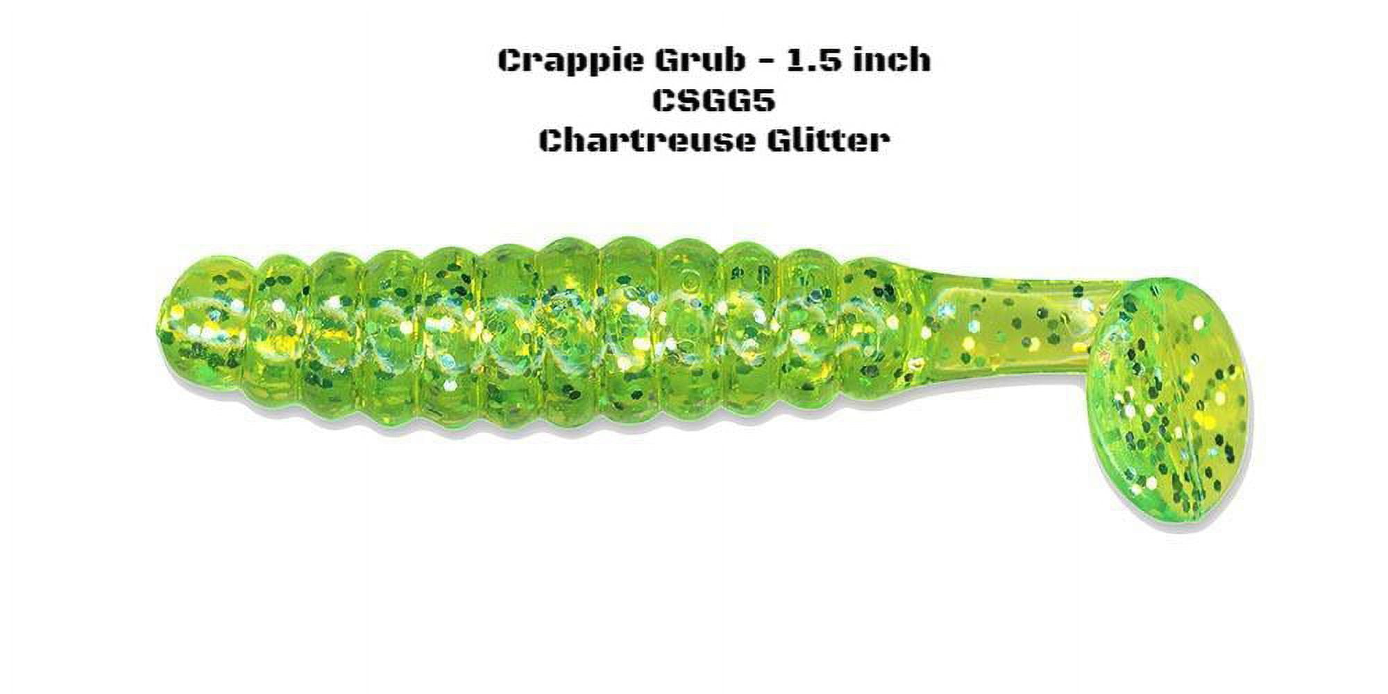 Slider Crappie/Panfish Grub Lure, 1-1/2-Inch, White Multi-Colored