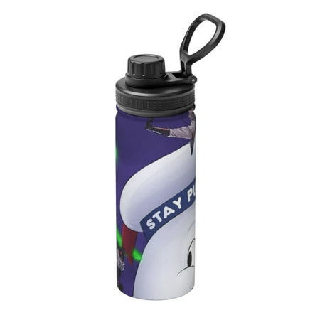 

Ghostbusters Stay Puft Film Sports Insulated Water Bottles Kettle Stainless Steel Portable Cup18OZ For Travel Gym School