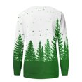 thumbnail image 4 of Women's Christmas Printed Round Neck Sweatshirt, Long Sleeve Casual Pullover Top, Raglan Sleeve Holiday Graphic Fall Winter Clothes,Green,4XL, 4 of 7