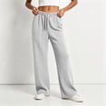 thumbnail image 5 of Vynhevius Women's Cable Knit Sweatpants Wide Leg Drawstring Elastic Waist Pockets Casual Lounge Pants, 5 of 5
