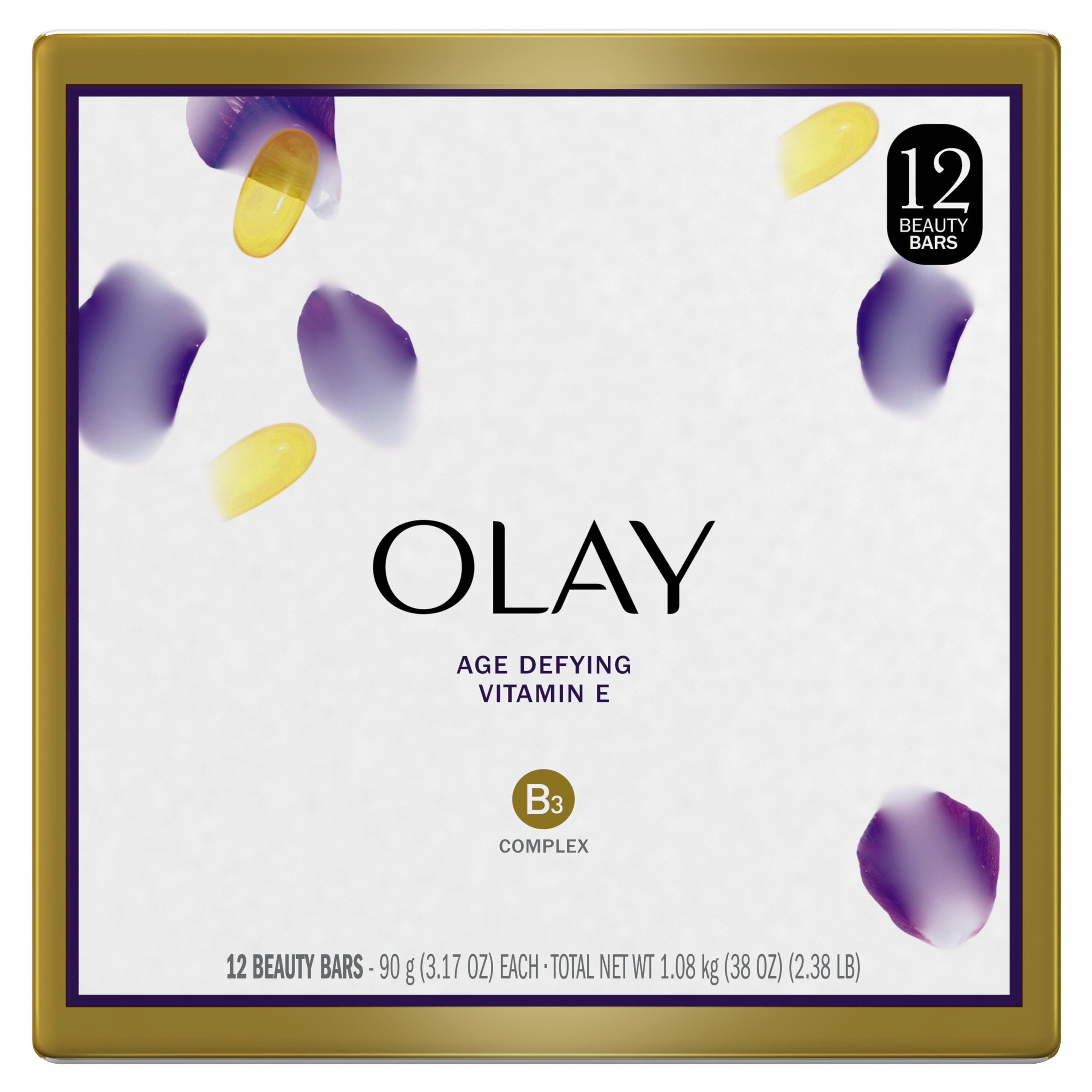 Olay Age Defying Beauty Bar Soap for Women, 3.17 oz, 12 Ct
