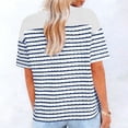 thumbnail image 3 of Hombro Frío Tops Mujeres Cuello en V Manga Corta Fuera Del Hombro Color Sólido Blusa Casual Suave Poliéster Primavera Verano Moda, 3 of 5