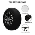thumbnail image 2 of Sikiie Night Sky Wolf PVC Leather Spare Tire Wheel Cover Spare Tire Cover, for Car Truck SUV Camper Trailer Universal Fit(14-17in)-15 inch, 2 of 6