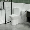 thumbnail image 5 of YYAo Toilet, Comfort Toilet,One Piece Toilet with Comfort Chair Seat ADA Height 17",1.1/1.6 GPF, Gloss White, 5 of 15