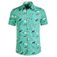 thumbnail image 5 of Camisas de flamencos de tortuga vívida para hombres, ropa, camisa de playa con estampado 3D, camisetas Y2K de manga corta, ropa hawaiana Aloha, blusa con solapa, 5 of 5