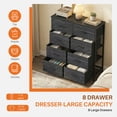 thumbnail image 2 of CONCETTA 8-Drawer Fabric Dresser Storage Chest for Bedroom, Closet, Entryway, Storage Furniture for Adults, Black Wood, 2 of 8