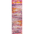 thumbnail image 5 of JONATHAN Y CTP102B-28 Contemporary POP Modern Abstract Brushstroke Pink/Cream 2 ft. x 8 ft. Runner Rug, 5 of 10