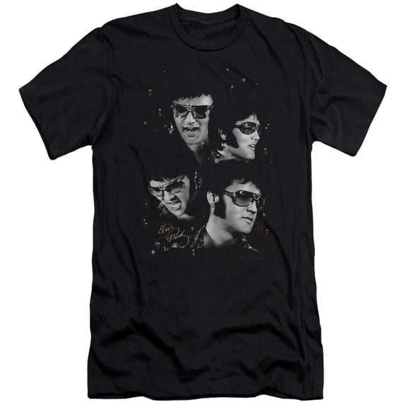 Elvis Presley - Faces - Premium Slim Fit Short Sleeve Shirt - Large