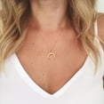 thumbnail image 2 of Simple Women Crescent Moon Pendant Chain Necklace Banque Jewelry Birthday Gift, 2 of 7