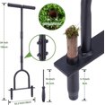 thumbnail image 4 of Core Aerator Lawn Tool, 39-Inch Manual Plug Coring Tool Grass Aerator with Storage Bags & Cleaning Tool Aerate Lawn Tools Yard Aeration Tool Garden Tool for Compact Soil Black, 4 of 5