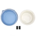 thumbnail image 2 of Comederos elevados de cerámica para gatos, inclinados y con soporte para evitar derrames, color azul, 2 of 14