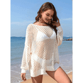 thumbnail image 7 of Crochet Cover Ups for Women Hollow Out Swim Cover Up Knit Summer Outfits White M, 7 of 7