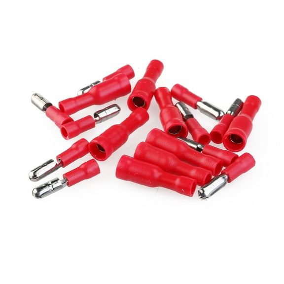 COOPHYA 100Pcs Red Blue Insulated Wire Electrical Crimp Connector Terminal for Male Female Electrical Connector