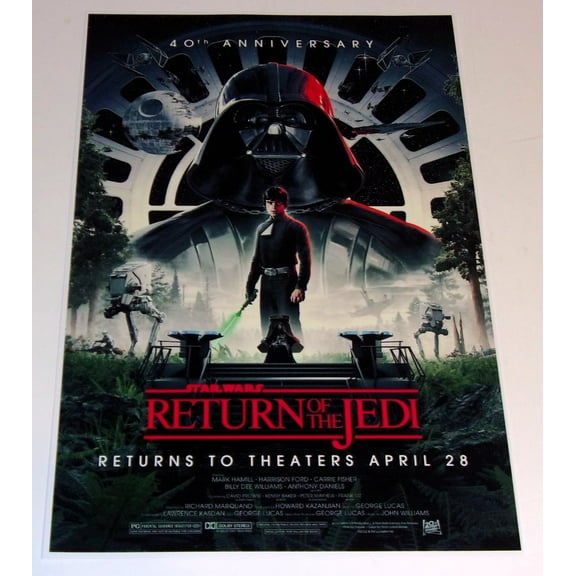 Star Wars Episode VI (40th Anniversary) Return of the Jedi - Darth Vader USA Luke Skywalker Poster 19"x 13"
