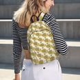 thumbnail image 6 of Picia Cartoon Honey Pot Bee Sunflower Printed Canvas Daypack - Stylish and Durable Vintage Compact Backpack - Class, Work, Travel, or Laptop Bookbag,Organized Compartments-Small, 6 of 6