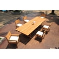 thumbnail image 5 of Grade-A Teak Dining Set: 6 Seater 7 Pc: 118" Double Extension Mas Rectangle Trestle Leg Table And 6 Veranda Chairs (2 Arm & 4 Armless Chairs) WholesaleTeak #WMVR91, 5 of 5
