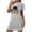 Gray, variant on Jamicy Womens Loungewear Dresses Loose Short Nightdress Fashion Printed Round Neck Short Sleeve Women's Nightdress Home Clothes