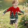 thumbnail image 4 of T-shirts à Manches Longues Colorés Garçon Fille Enfants Fille Garçon Hauts Graphiques Tee pour Enfant Col Rond Modeste Joyeuses Fêtes Noël Décontracté Kawaii T-Shirt Chaud Hiver Automne Tee-Shirt 2025 4 Ans, 4 of 7