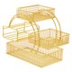 thumbnail image 2 of Cesta de fruta de metal de 3 niveles con organizador para bocadillos, pañuelos y accesorios. Dorado, 2 of 9