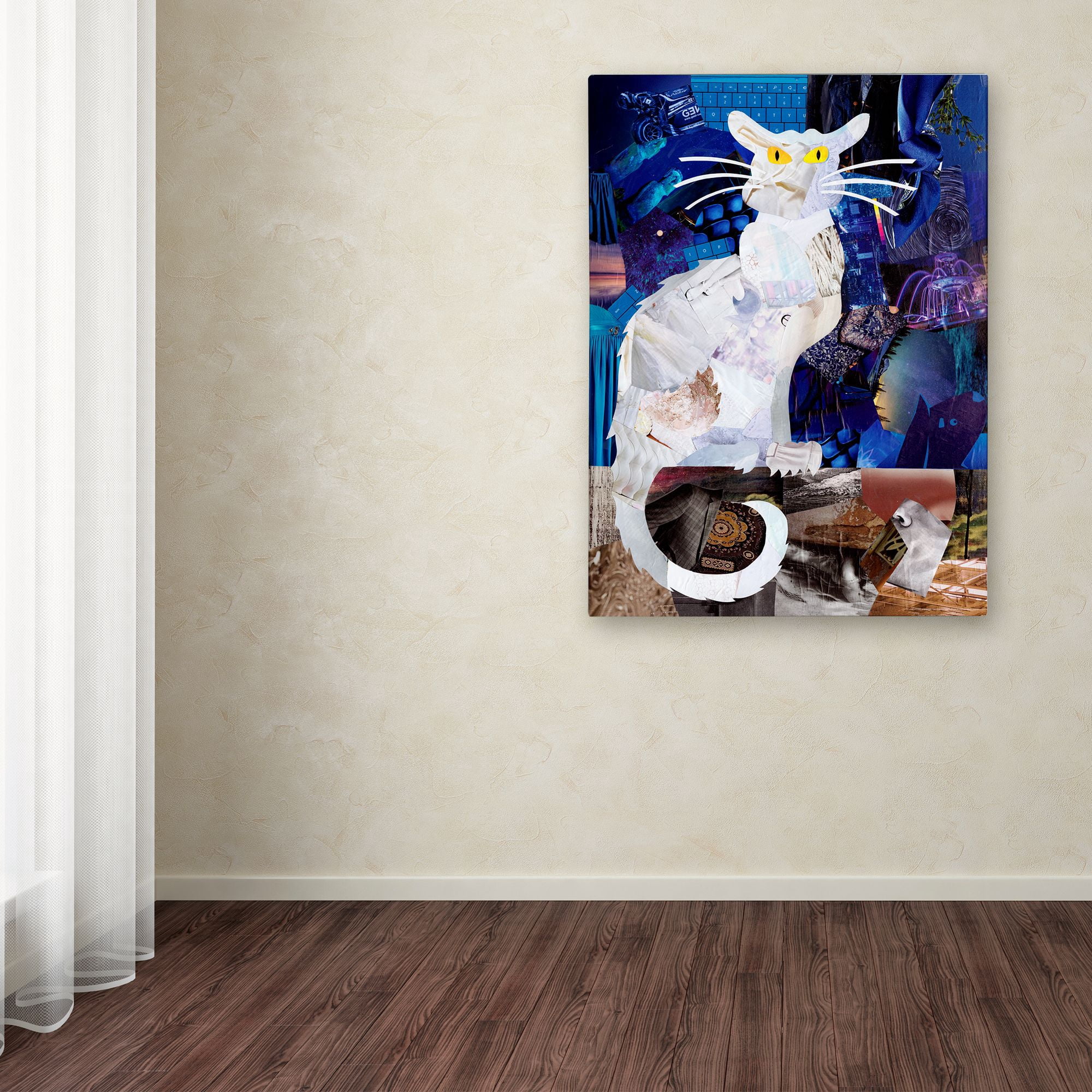 Trademark Fine Art 'Le Chat Blanc' Canvas Art by Artpoptart