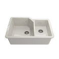 thumbnail image 5 of BOCCHI 1506-014-0120 Sotto Dual-Mount Fireclay 33" Double Kitchen Sink Biscuit, 5 of 7