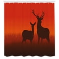 thumbnail image 3 of Ambesonne Hunting Shower Curtain, Deer Doe Autumn, 69"Wx75"L, Multicolor, 3 of 3