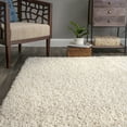 thumbnail image 2 of nuLOOM Gwenyth Solid Shag Area Rug, 2' 8" x 8', Beige, 2 of 9