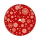 thumbnail image 2 of Falda para Árbol de Navidad de 90 Cm | Base de Poliéster Rojo con Estampado de Estrellas Doradas | Tapete Decorativo Duradero para Árbol de Navidad | Protege El Suelo de La Savia de Las Agujas de Pin, 2 of 6