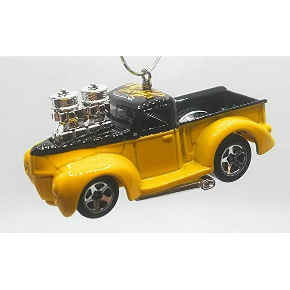 Christmas Ornament for 1941 Ford Pickup Truck Yellow Black