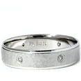 thumbnail image 2 of Pompeii Diamond Hammered Comfort Fit Wedding Ring 14K White Gold Band 5mm 1/5 Ct (G,SI), 2 of 3