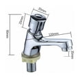thumbnail image 5 of Stylish Silver Sink Tap, Self-Closing Faucet That Promotes Water Conservation For Your Bathroom Or Kitchen, Merging Fashion And Function, 5 of 5