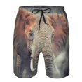 thumbnail image 3 of Logiee Elephant in Smoke Print Mens Swim Trunks Quick Dry Board Shorts,Breathable Hawaii Beach Shorts Swimwear Bathing Suits-XX-Large, 3 of 6