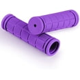 thumbnail image 1 of Par de puños ergonómicos de goma suave antideslizantes para bicicleta, morados, 1 of 5