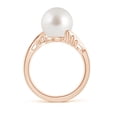 thumbnail image 2 of ANGARA South Sea Cultured Pearl Ring with Wing Motifs in 14K Rose Gold for Women | June Birthstone, Birthday, Anniversary, Jewelry Gift for Women | Pearl Ring, 2 of 9