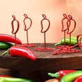 thumbnail image 4 of Heavy-Duty Metal Chili Shaped Table Number Card Holders, Pepper Design Name Tag Display Clips, Decorative Tabletop Stands for Cook Off Competitions, Wedding Banquets and Party Centerpieces, 4 of 9